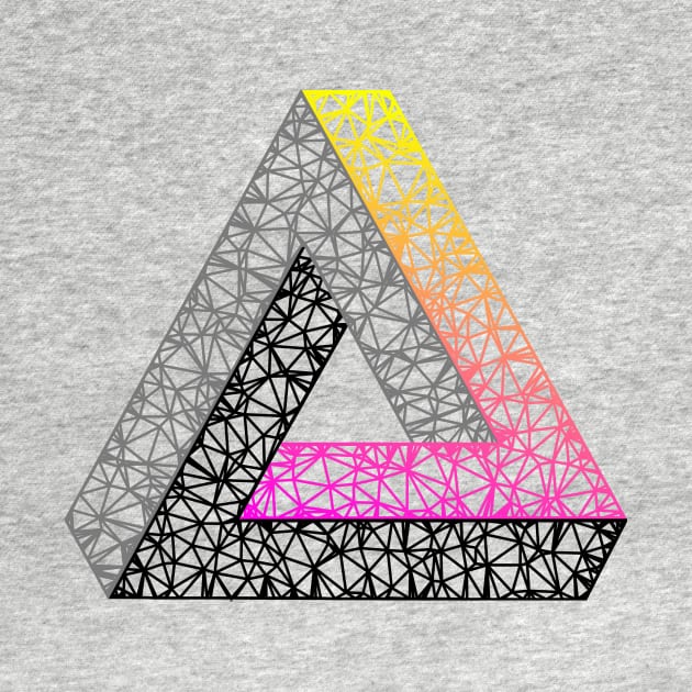 Penrose Triangle (Magenta Yellow Gradient) by TRIME